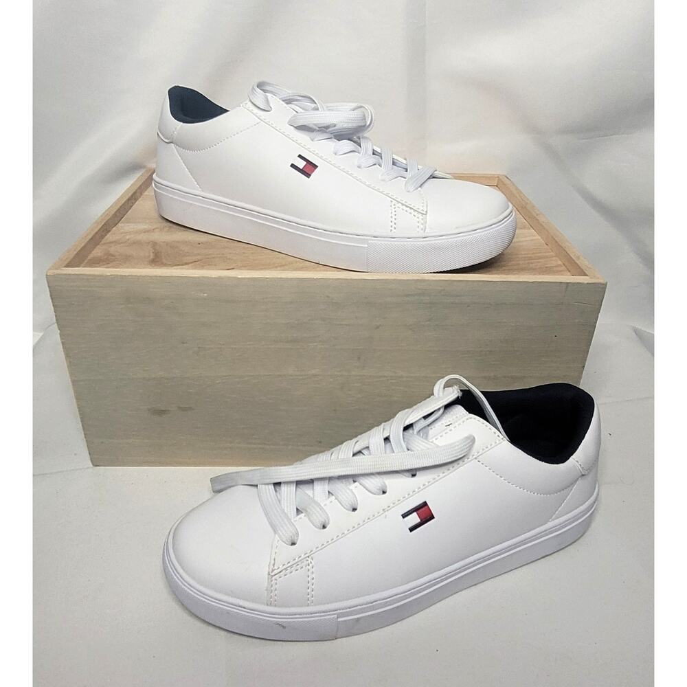 Tommy Hilfiger- Men's Brecon Cup Sole Sneakers- White- Size 8